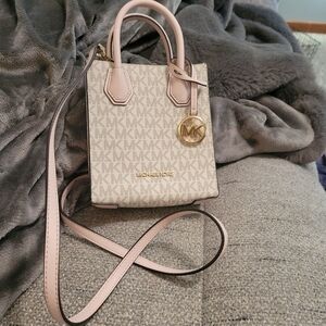 Michael Kors mini  pink and Gold Women's Satchel  crossbody Bag